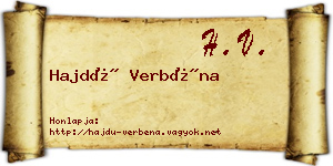 Hajdú Verbéna névjegykártya